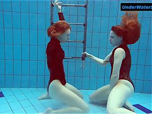two steamy teens underwater