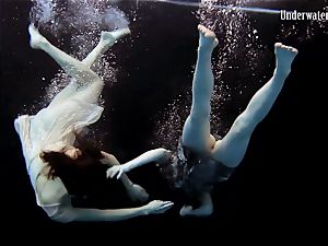 2 girls swim and get naked stunning